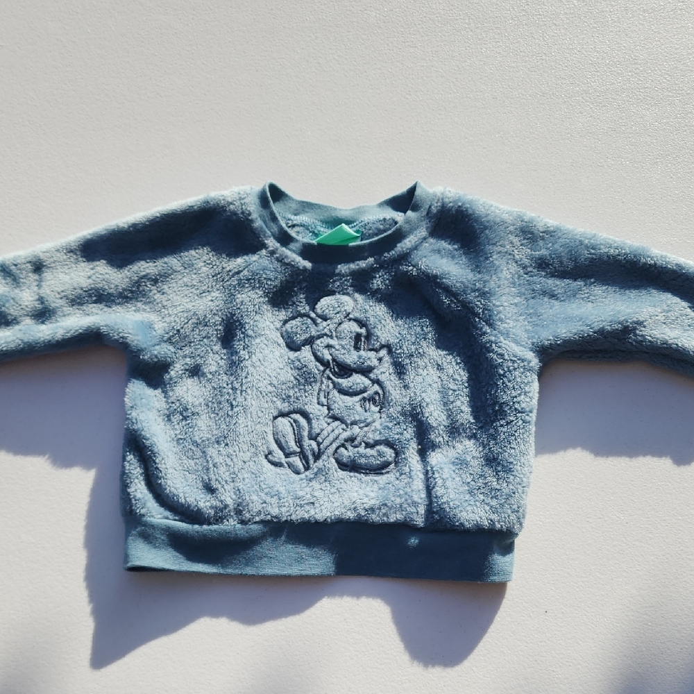 Disney Blue Fuzzy Kids Sweatshirt